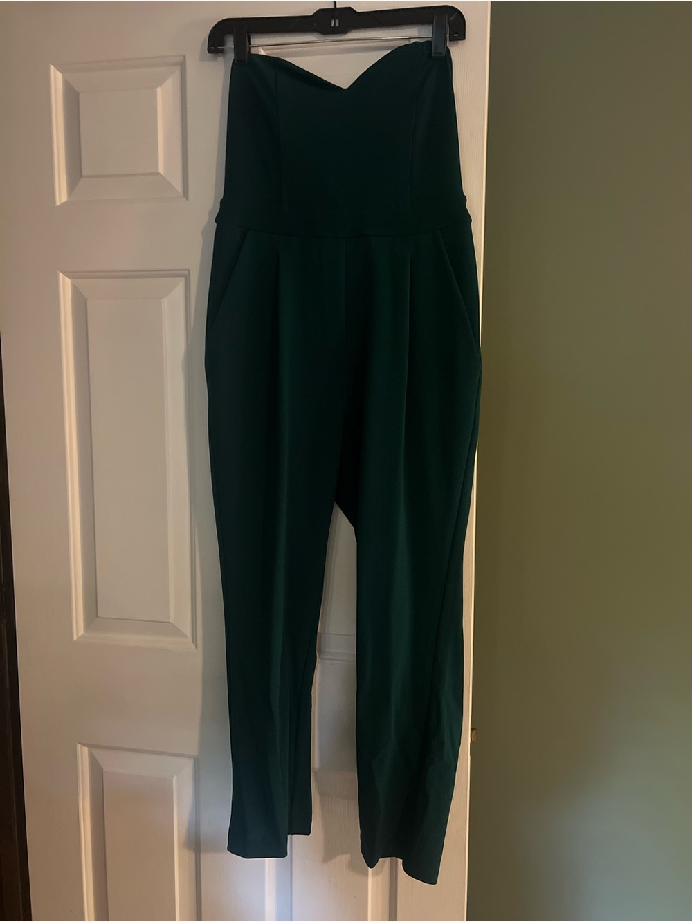 Express Strapless Dark Green Women’s Jumpsuit